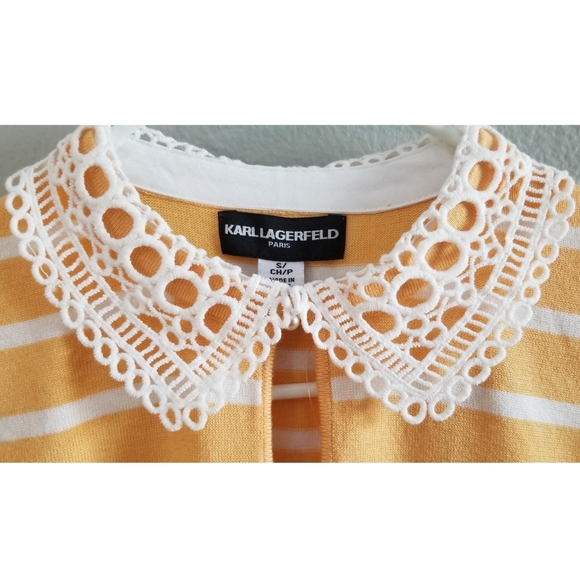 Karl Lagerfeld Paris
Striped & Lace Collared Top - Picture 5 of 11